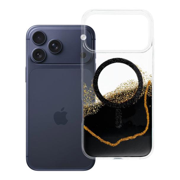 Etui na iPhone 18 Pro Max / 17 Pro Max Golden zgodne z MagSafe czarne