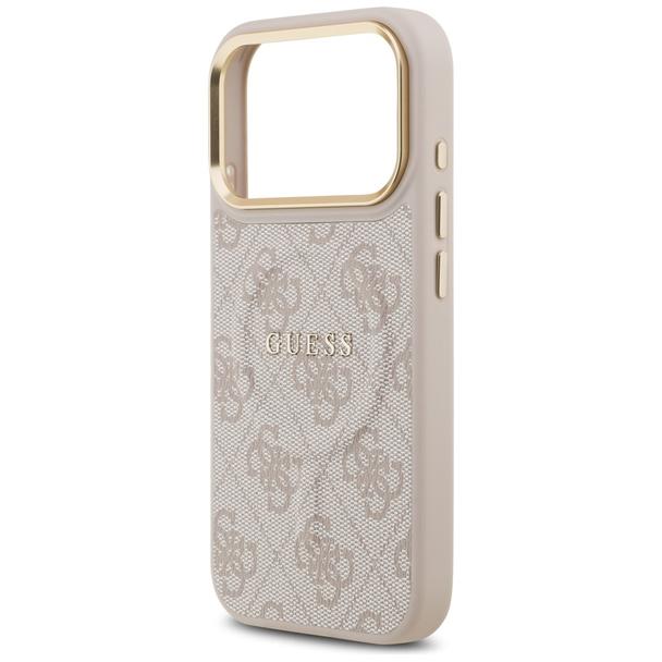 GUESS futerał do IPHONE 17 Pro kompatybilny z MagSafe GUHMP17LP4MSEGCP (PU 4G W/ Classic) różowy