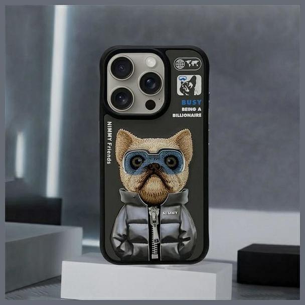 NIMMY futerał COOL&CUTE 2.0 Dog do IPHONE 15 Pro Max czarny