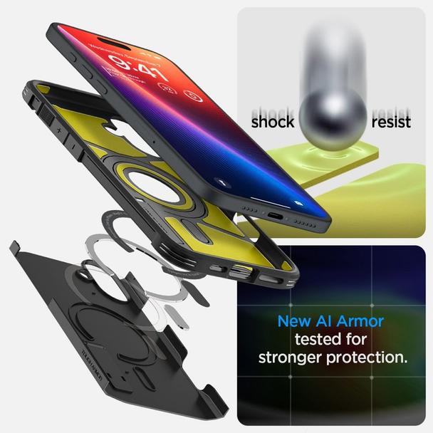 SPIGEN futerał TOUGH ARMOR MAG kompatybilny z MagSafe do IPHONE 16 black