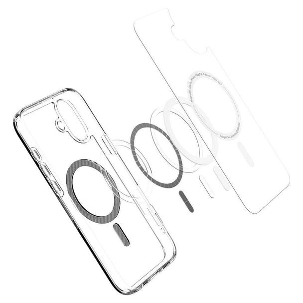 SPIGEN futerał ULTRA HYBRID MAG kompatybilny z MagSafe do IPHONE 16 carbon fiber