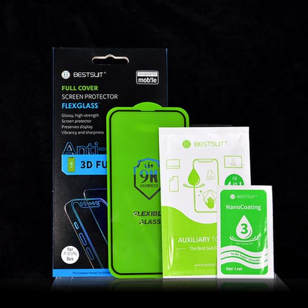Szkło hybrydowe 5D Full Glue do iPhone 17 PRO / 18 PRO Bestsuit Flexible czarne