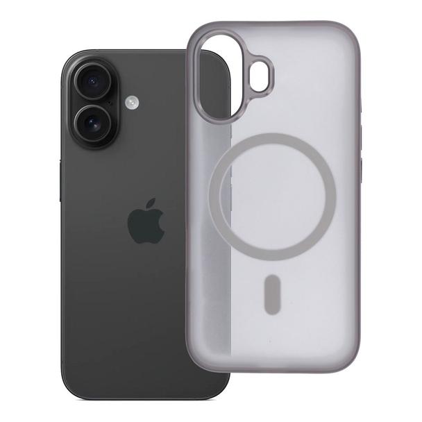 Futerał do iPhone 16 Flexline Mag Cover zgodny z MagSafe szary