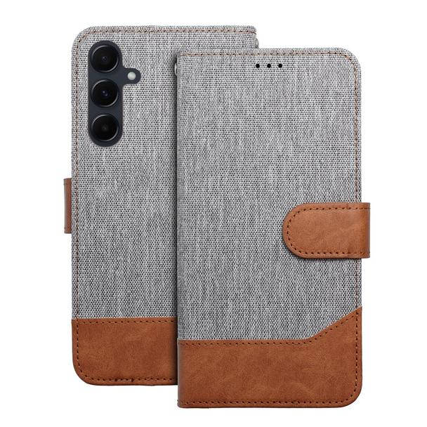 Etui z klapką na Samsung A26 5G Jeans Book szare