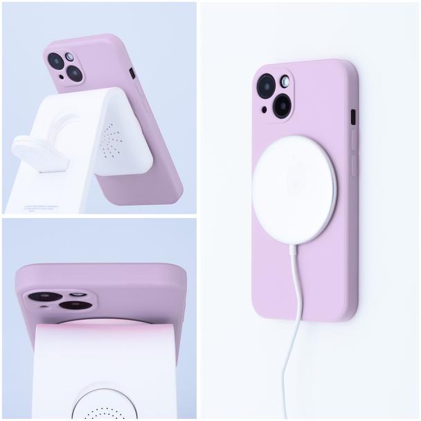 Futerał do iPhone 11 Silicone Mag Cover zgodny z MagSafe różowy