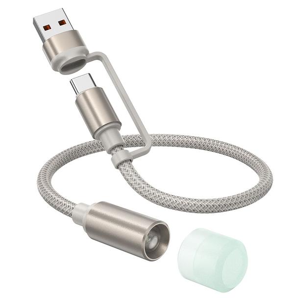 Kabel USB A / USB C do LED light Hoco 0,3 m UA38C złoty