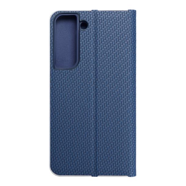 Etui z klapką na Samsung S22 Luna Book Carbon niebieskie