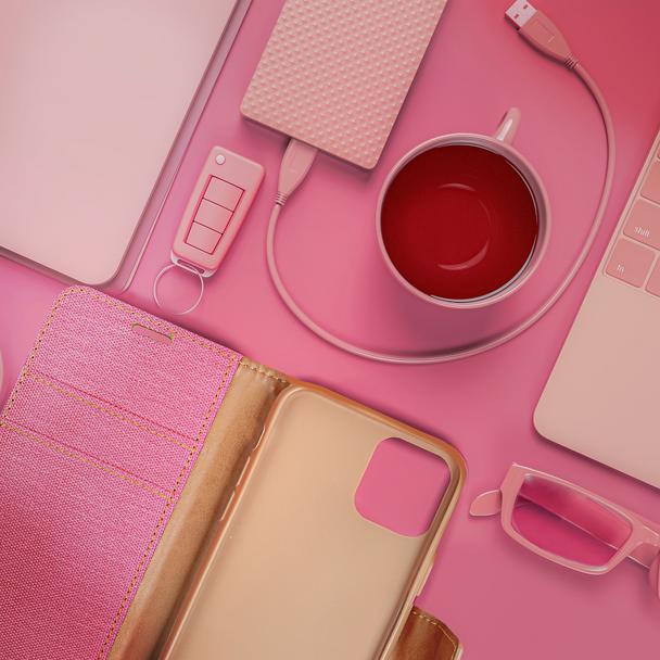 Etui z klapką na Xiaomi Redmi NOTE 13 5G Canvas Book różowe