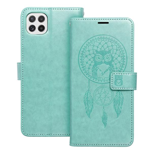 Etui z klapką na Samsung A22 5G Mezzo Book łapacz snów zielone