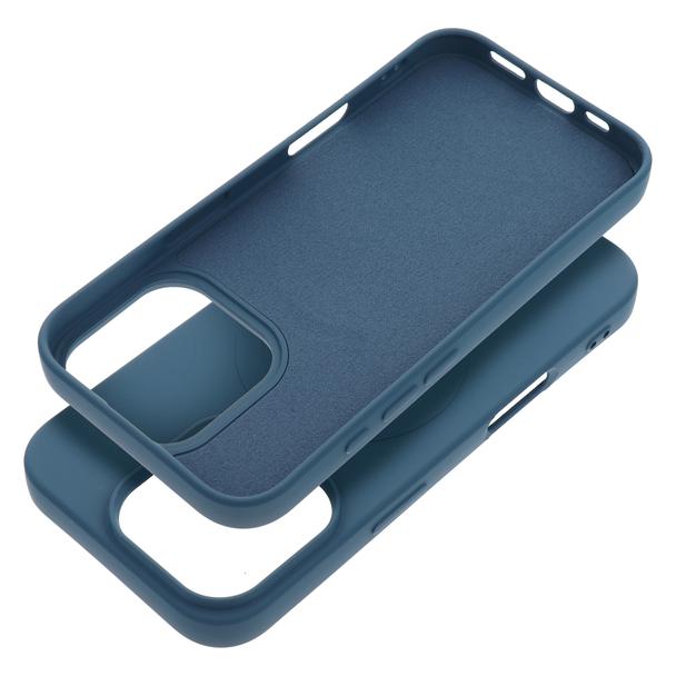 Futerał do iPhone 16 PRO Silicone Mag Cover zgodny z MagSafe (big hole) niebieski