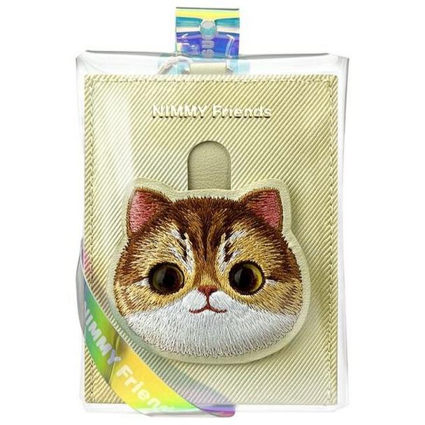 NIMMY portfel na karty BIG EYED PET 2.0 Cat khaki