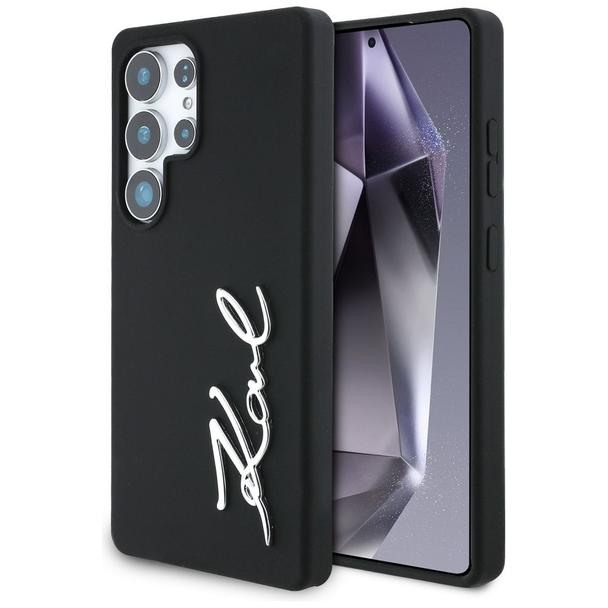 KARL LAGERFELD futerał do SAMSUNG S25 Ultra KLHCS25LSCMSMVK (Silicone Sign Metal Logo) czarny