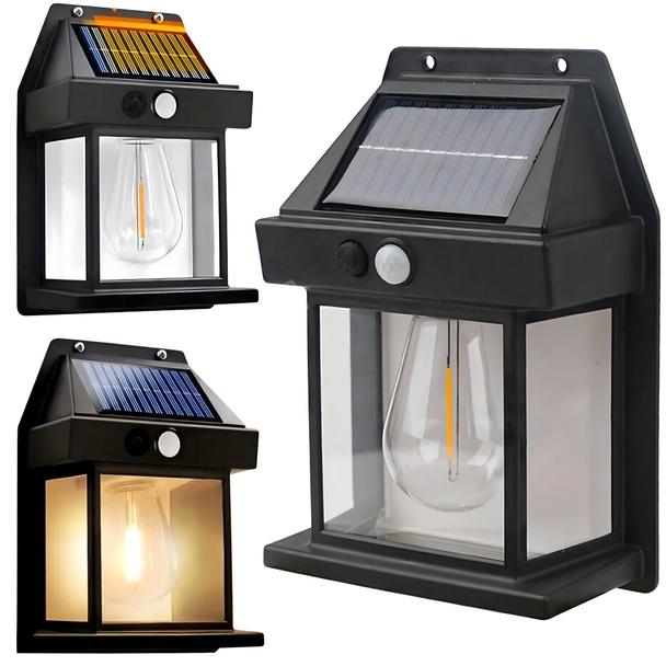 Lampa solarna LED do ogrodu elewacyjna RC-K-1536 czarna