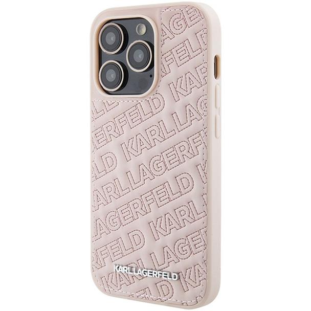 KARL LAGERFELD futerał do IPHONE 15 Pro Max KLHCP15XPQKPMP (Quilted Pattern) różowy