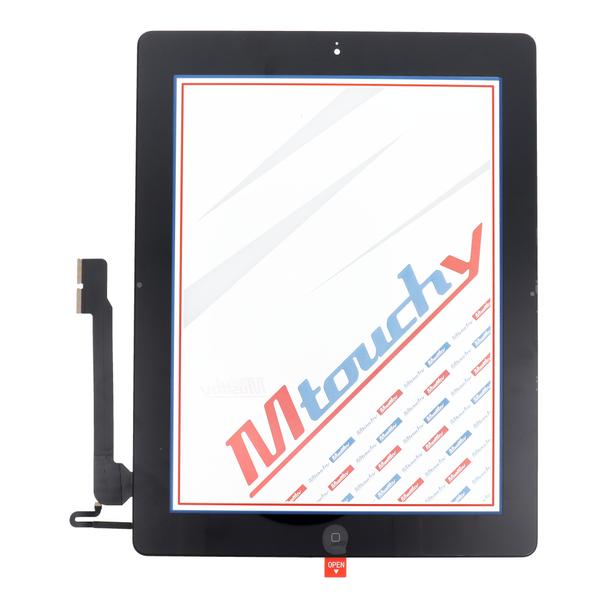 MUSTTBY Ekran dotykowy + taśma klejąca + Home do iPAD 4 (czarny)