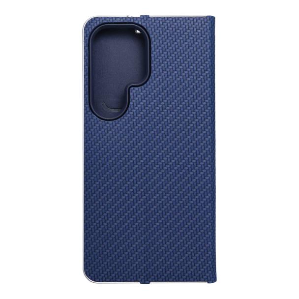 Etui z klapką na Samsung S25 ULTRA Luna Book Carbon niebieskie