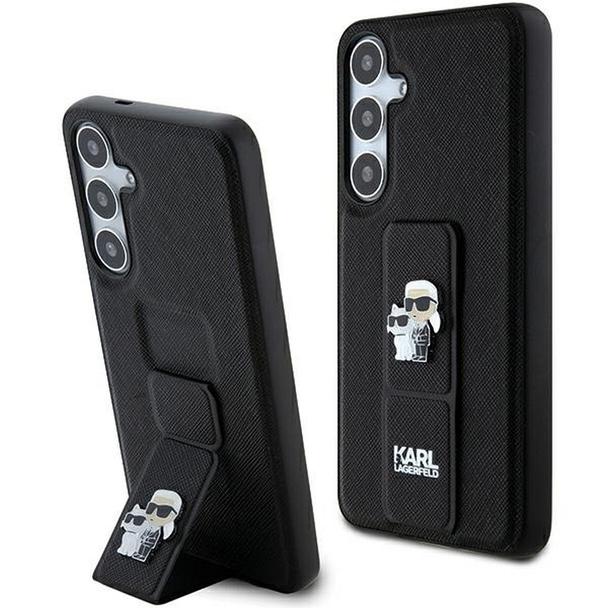 KARL LAGERFELD futerał do SAMSUNG S24 KLHCS24SGSAKCPK (GRIPSTAND SAFFIANO KC PINS) czarny