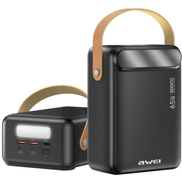 Power bank AWEI PA-107 50000mAh 22,5W LCD czarny