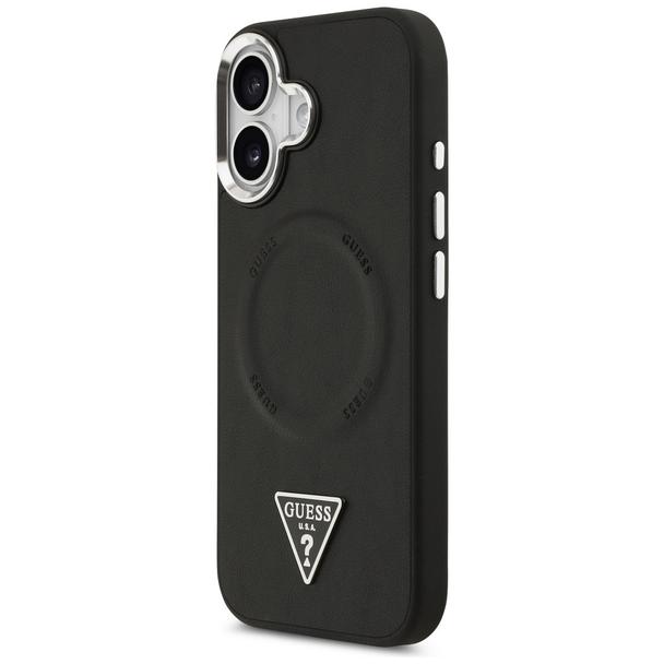GUESS futerał do IPHONE 17 kompatybilny z MagSafe GUHMP17SPSDTSCMK (PU W/ Triangle Logo) czarny