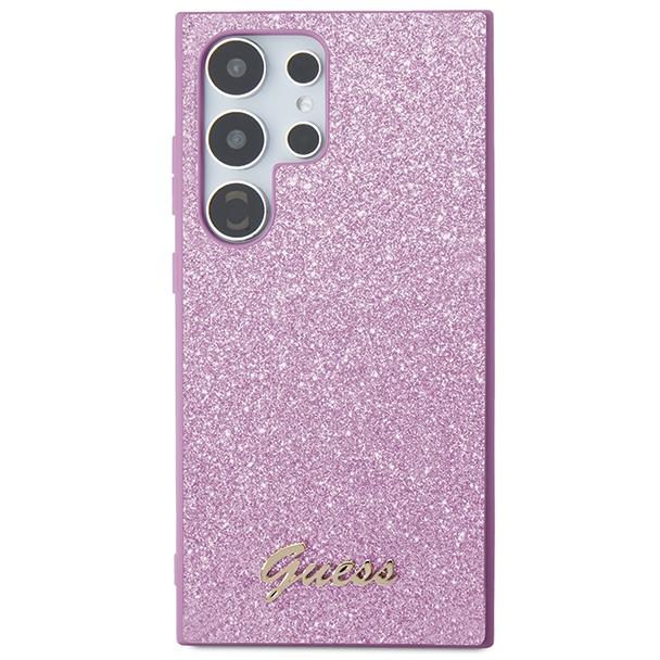 GUESS futerał do SAMSUNG S24 Ultra GUHCS24LHGGSHU (Glitter Script) fioletowy