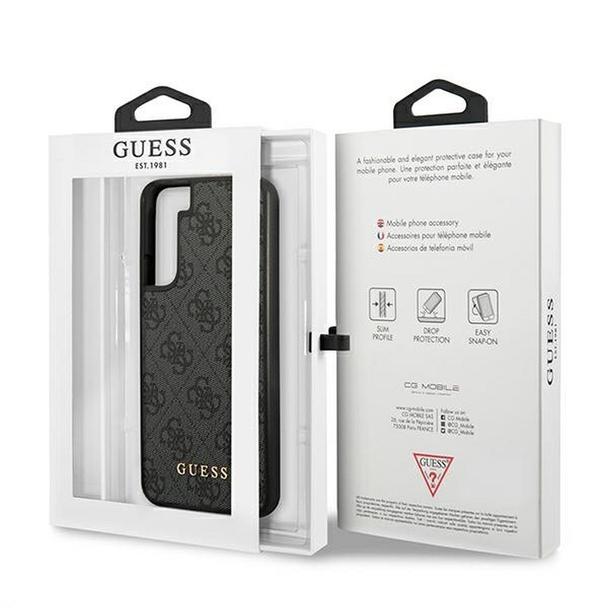GUESS futerał do SAMSUNG S22 GUHCS22SG4GFGR (4G Metal Gold Logo) szary