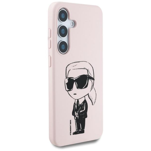 KARL LAGERFELD futerał do SAMSUNG S25 KLHMS25SPNYKGRTP (Magnetic Silicone Graffiti Ikonik) różowy