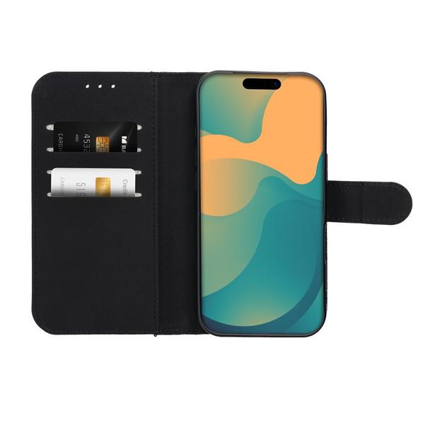 Etui z klapką na iPhone 17 PRO antykradzieżowe 4Card RFID tech fabric czarne
