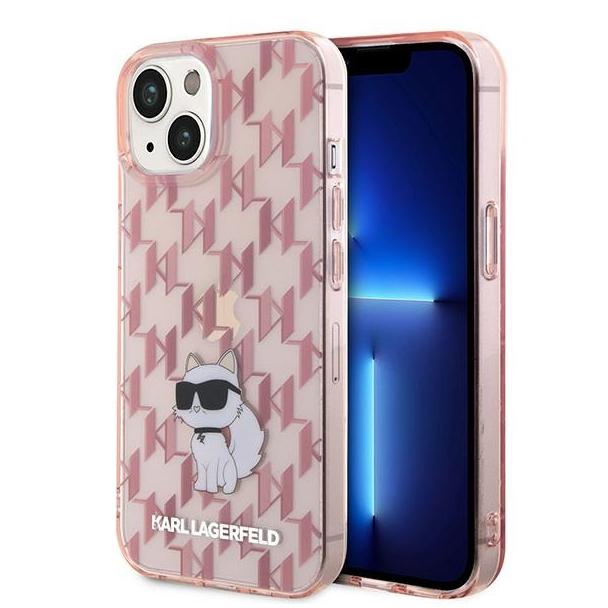 KARL LAGERFELD futerał do IPHONE 15 KLHCP15SHNCMKLP (Monogram) różowy