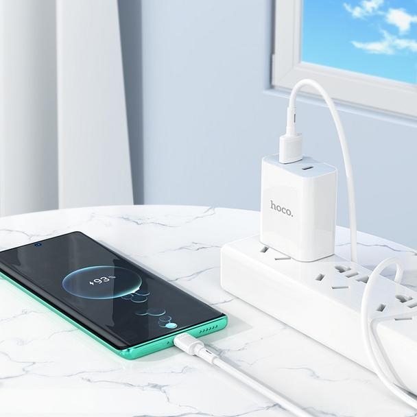 Kabel USB A do USB C Hoco 3A 1 m X83 biały