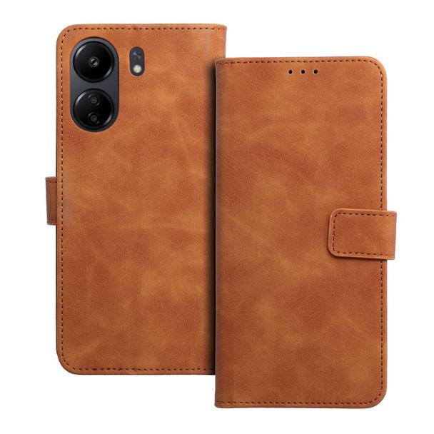 Etui z klapką na Xiaomi Redmi 13C / Poco C65 Tender Book brązowe