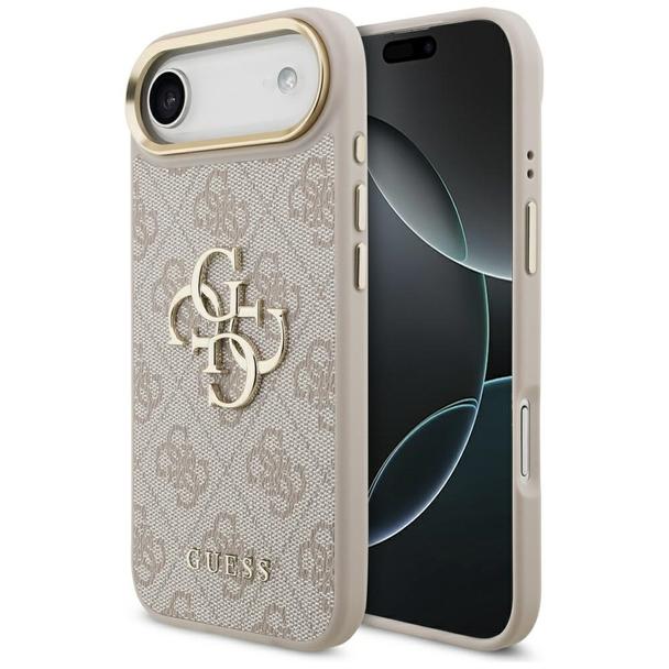 GUESS futerał do IPHONE 17 Air GUHCP17M4GMGCPI (PU W/ Big 4G Classic Logo) złoto różowy