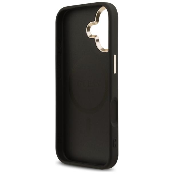GUESS futerał do IPHONE 17 kompatybilny z MagSafe GUHMP17SP4GTDGMK (4G PU W/ Triangle Logo) złoto czarny