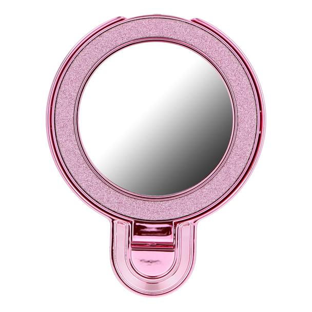 Stojak na telefon CIRCLE MIRROR - naklejany - różowy