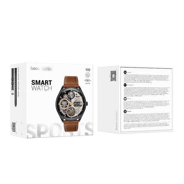 Smartwatch Hoco 1,43" AMOLED IP67 z funkcją rozmowy Y22 czarny