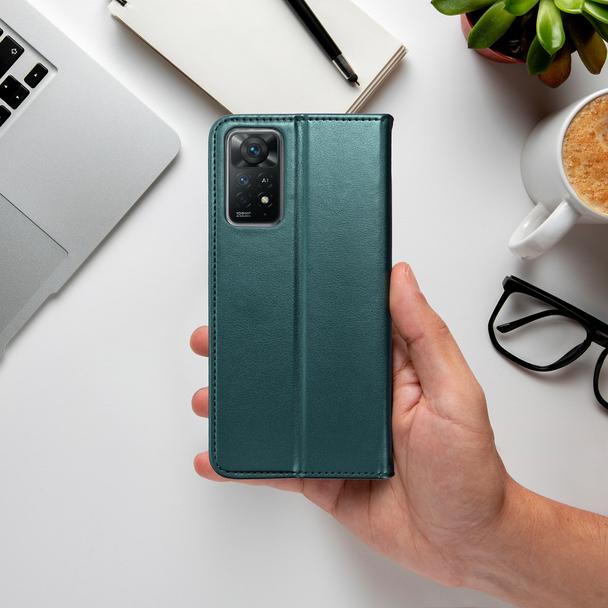 Etui z klapką na Oppo Reno 16F / 16FS Smart Magneto ciemnozielone