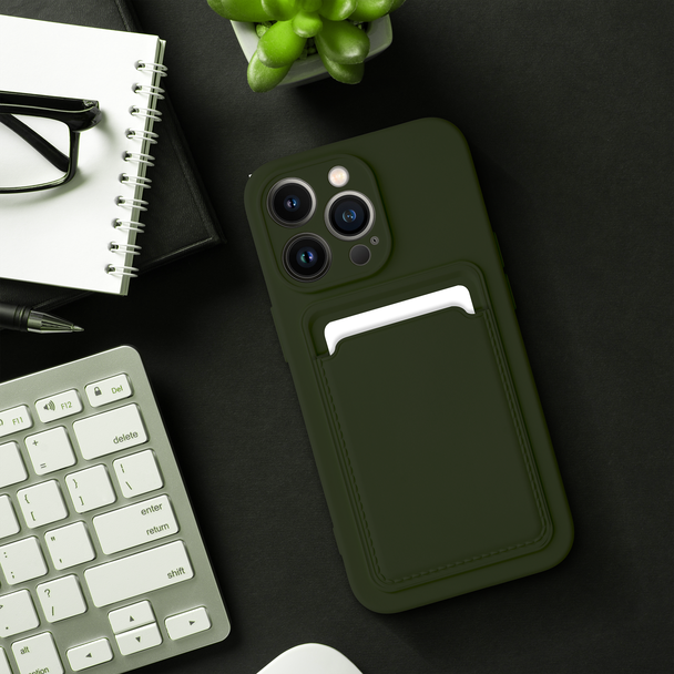 Futerał do iPhone 15 PRO Card Case zielony