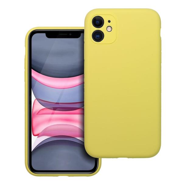 Futerał do iPhone 11 Silicone 2mm żółty