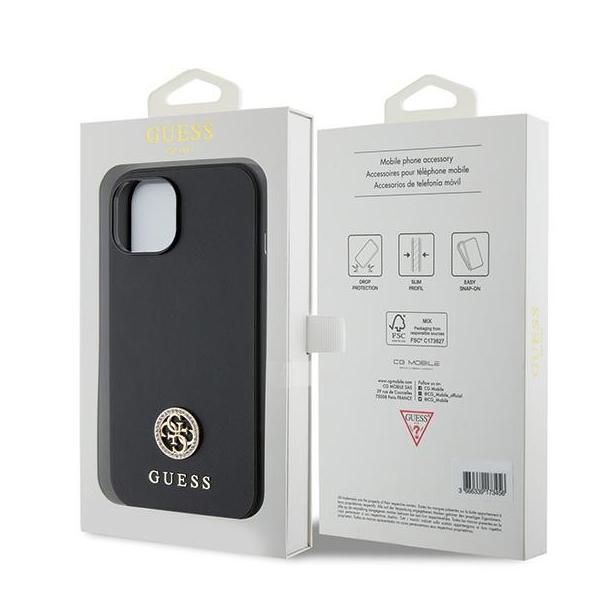 GUESS futerał do IPHONE 13 / 14 / 15 GUHCP15SPS4DGPK (Strass Metal Logo) czarny