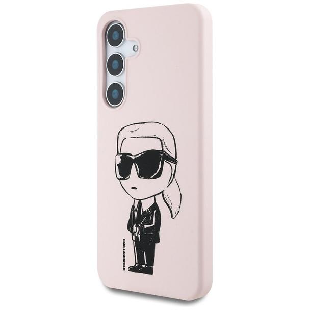 KARL LAGERFELD futerał do SAMSUNG S25 KLHMS25SPNYKGRTP (Magnetic Silicone Graffiti Ikonik) różowy