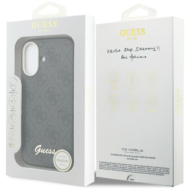 GUESS futerał do IPHONE 17 kompatybilny z MagSafe GUHMP17S5P4FWMSK (PU FW 4G Script) czarny