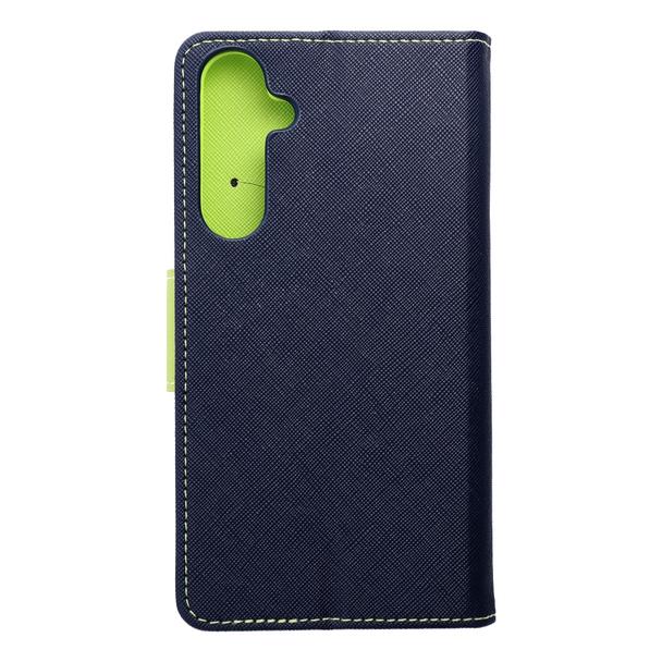 Etui z klapką na Samsung A55 Fancy Book granatowo-limonkowe