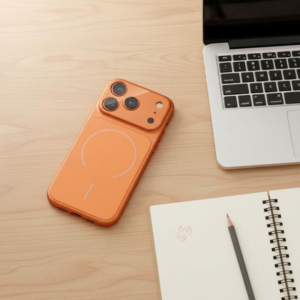 Futerał do iPhone 14 Make 17 zgodny z MagSafe pomarańczowy
