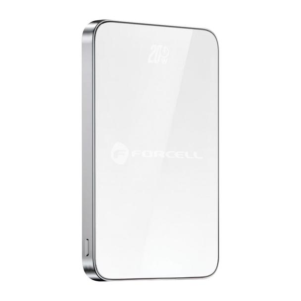 Powerbank zgodny z MagSafe Forcell F-Energy SuperSlim F5K8 QC4.0 PD3.0 15W 5000 mAh biały 0INT