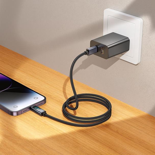Kabel USB C do Lightning Hoco PD 27W z wyświetlaczem 1 m X112 czarny