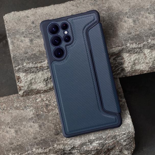 Etui z klapką na Samsung A13 4G Razor Book niebieskie