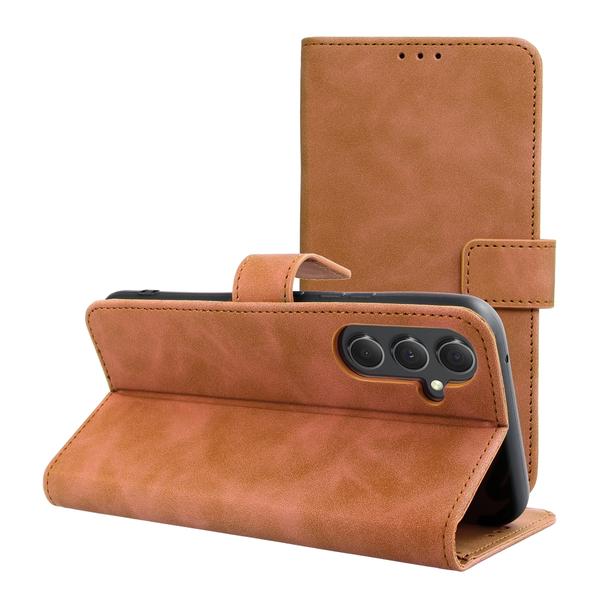 Etui z klapką na Samsung A54 5G Tender Book brązowe