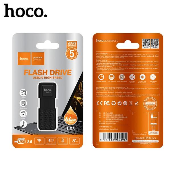Pendrive 64GB USB 2.0 (USB A) Hoco UD6 czarny