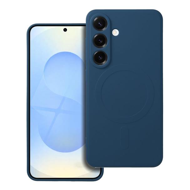 Futerał do Samsung S25 Silicone Mag Cover zgodny z MagSafe niebieski