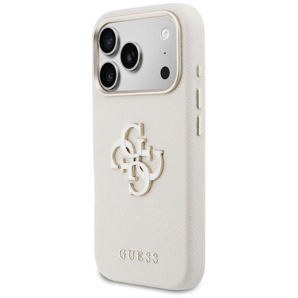 GUESS futerał do IPHONE 17 Pro Max GUHCP17X5PS4RGGE (PU FW Resin Logo) beżowy