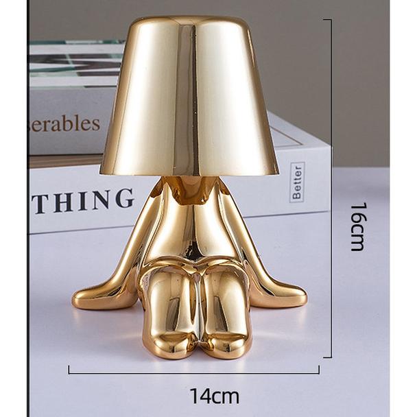 Lampka nocna GOLD MAN Art Deco siedzący (wzór 6) MLTL